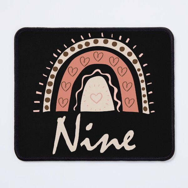 Item preview, Nine Year Old Ninth Birthday Cute Fun Doodle Boho Rainbow designed and sold by LadySaltwater.