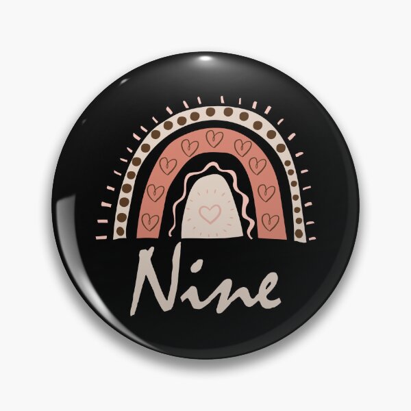 Item preview, Nine Year Old Ninth Birthday Cute Fun Doodle Boho Rainbow designed and sold by LadySaltwater.
