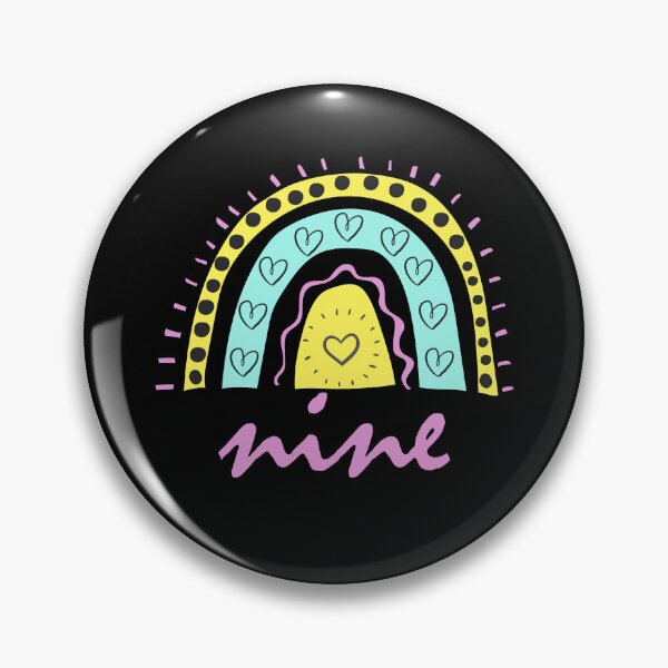 Item preview, Nine Year Old Ninth Birthday Cute Fun Doodle Boho Rainbow designed and sold by LadySaltwater.