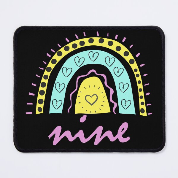 Item preview, Nine Year Old Ninth Birthday Cute Fun Doodle Boho Rainbow designed and sold by LadySaltwater.