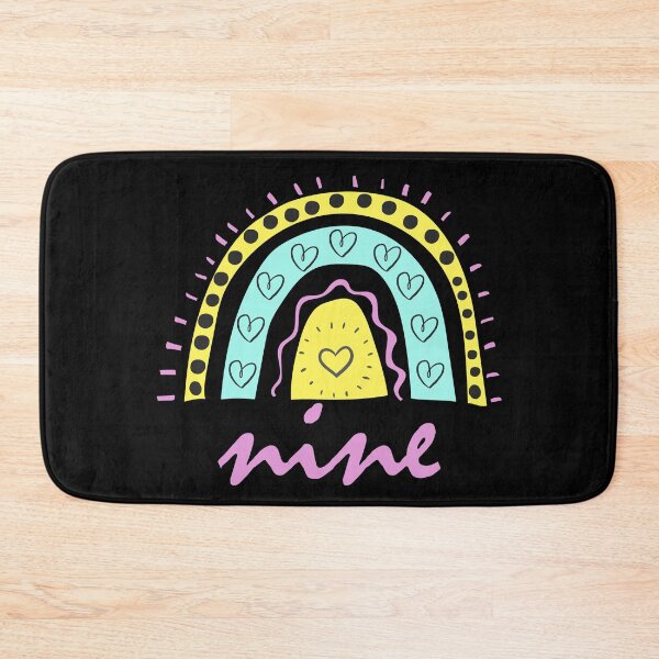 Item preview, Nine Year Old Ninth Birthday Cute Fun Doodle Boho Rainbow designed and sold by LadySaltwater.