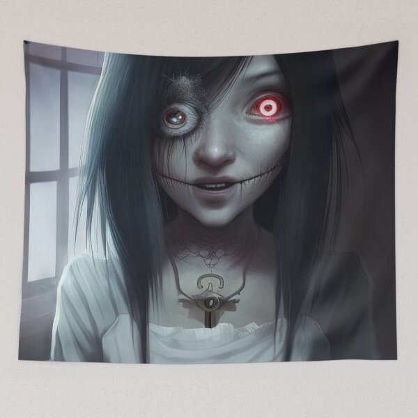 Item preview, Horror anime painting of a korean cyborg demon designed and sold by RK - Shop.