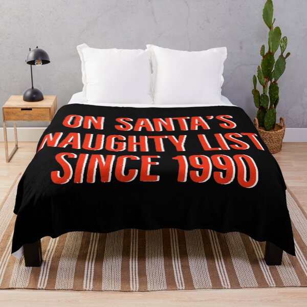Item preview, On Santa's naughty list since 1990. Funny Christmas gift designed and sold by Tarun Bisht.