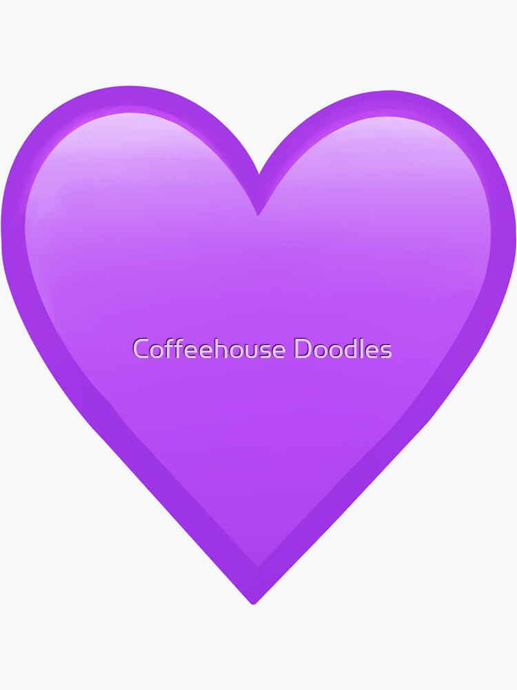 "Purple Heart emoji" Sticker for Sale by Liz152 | Redbubble