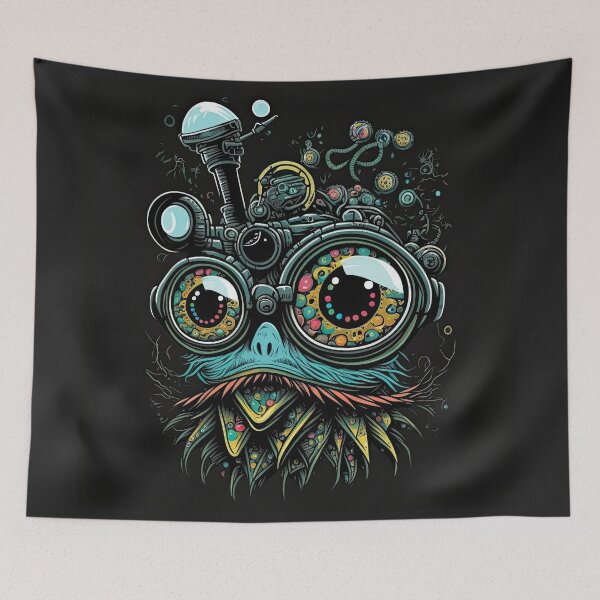 Item preview, Digital artwork of a cartoon figure on a black background designed and sold by ArtlantisSyn.