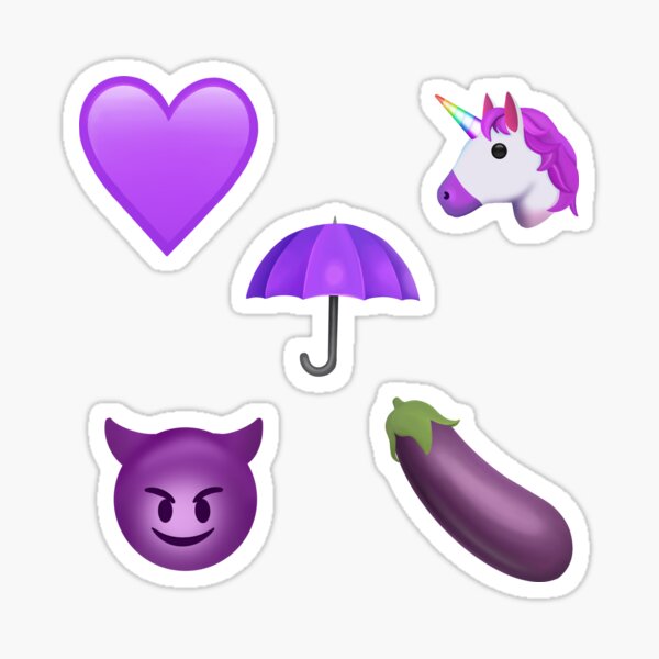 "Purple emoji aesthetics " Sticker for Sale by Liz152 Redbubble