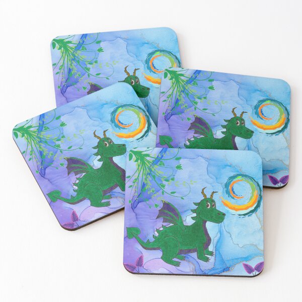 Item preview, Green Baby Dinosaur For Kids Watercolor designed and sold by tomorrowsart.