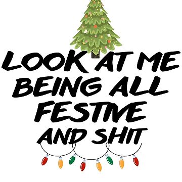 Kijk hoe ik er feestelijk en stom uitzie Sweatshirt met lange mouwen, grappig kerstboom-sweatshirt, roze, XL Kijk hoe ik er feestelijk en stom uitzie Sweatshirt met lange mouwen, grappig kerstboom-sweatshirt, roze, XL