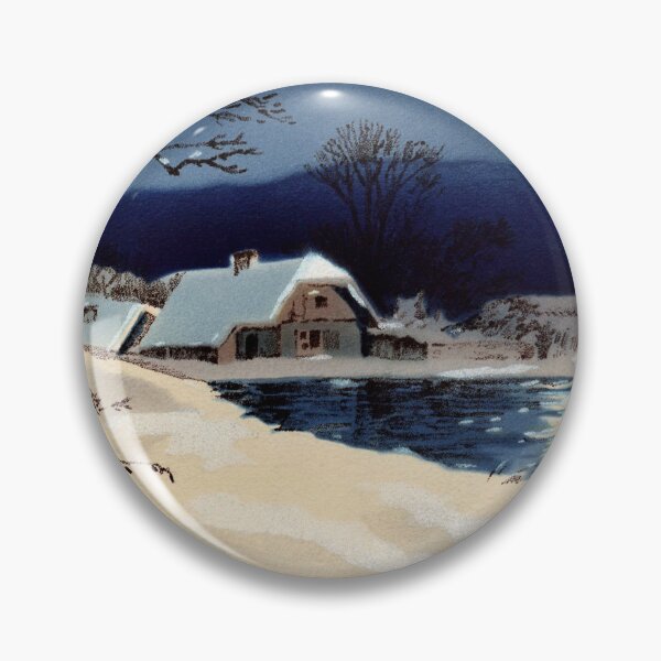 Item preview, Happy holidays classic winter landscape painting designed and sold by aapshop.