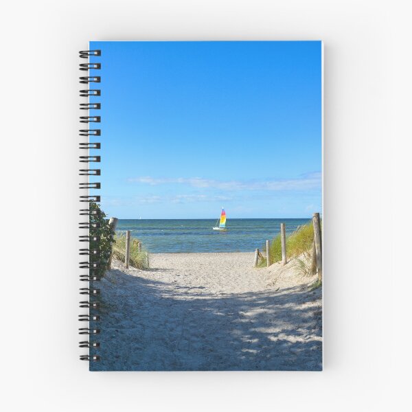 Item preview, Path between the dunes with a view of a sailing ship designed and sold by Claudia-Evans.