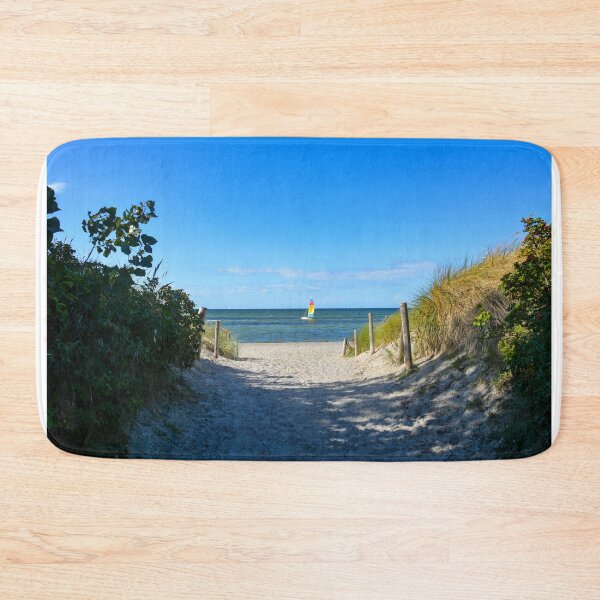 Item preview, Path between the dunes with a view of a sailing ship designed and sold by Claudia-Evans.