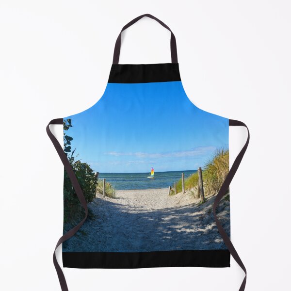 Item preview, Path between the dunes with a view of a sailing ship designed and sold by Claudia-Evans.