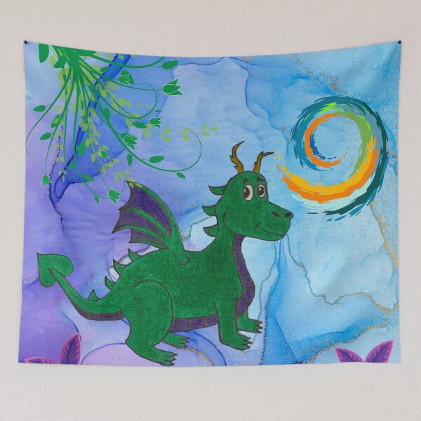 Item preview, Green Baby Dinosaur For Kids Watercolor designed and sold by tomorrowsart.