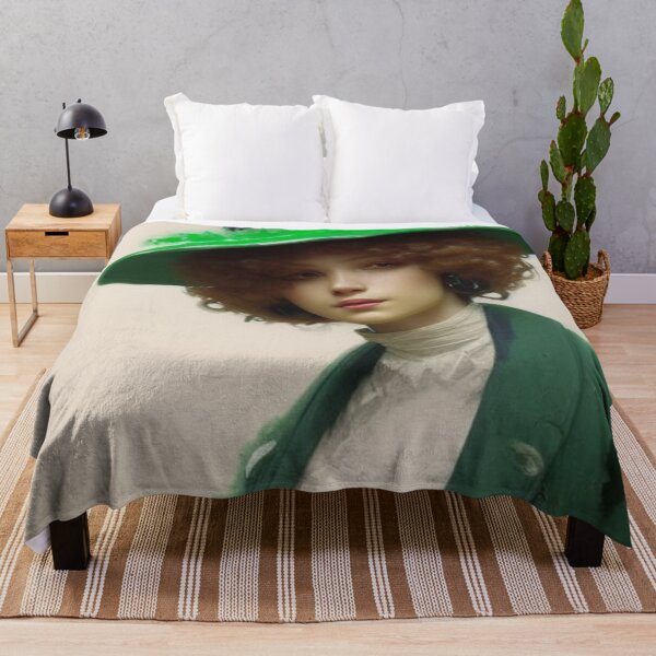 Item preview, Old Style Portrait with Green Hat designed and sold by katiebca2.