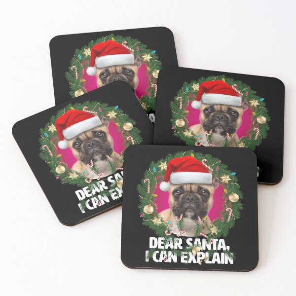 Item preview, Dear Santa, I can Explain - Funny brown French bulldog designed and sold by BrainlabStudios.