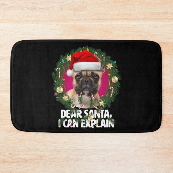 Item preview, Dear Santa, I can Explain - Funny brown French bulldog designed and sold by BrainlabStudios.