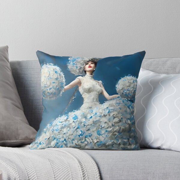 Item preview, Dame aux fleurs("Lady With Flowers".): The Blue Collection. designed and sold by CherNikDesigns.