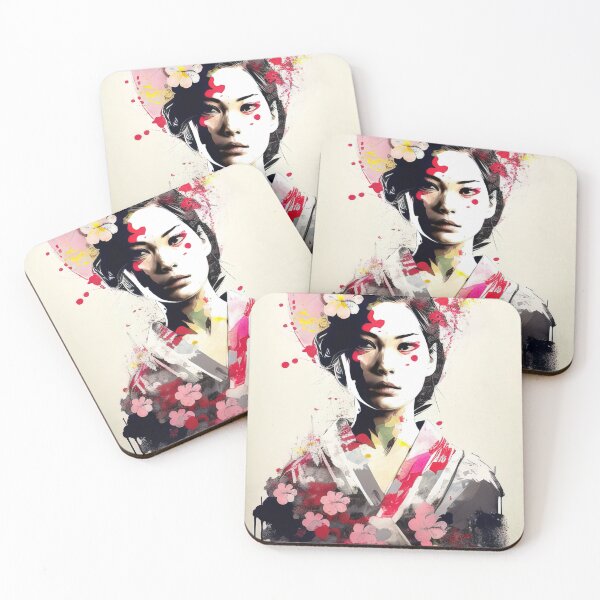 Item preview, Woman in kimono watercolor portrait designed and sold by RK - Shop.