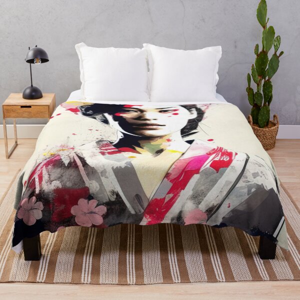 Item preview, Woman in kimono watercolor portrait designed and sold by RK - Shop.