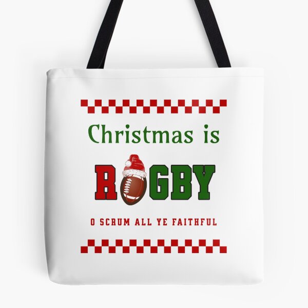 Item preview, Ugly Rugby Christmas Jumper - O Scrum All Ye Faithful Essential T-Shirt designed and sold by Natalia Pogribna.