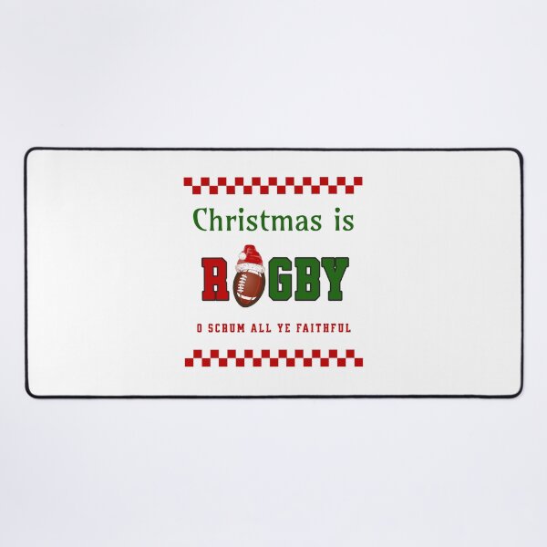 Item preview, Ugly Rugby Christmas Jumper - O Scrum All Ye Faithful Essential T-Shirt designed and sold by Natalia Pogribna.