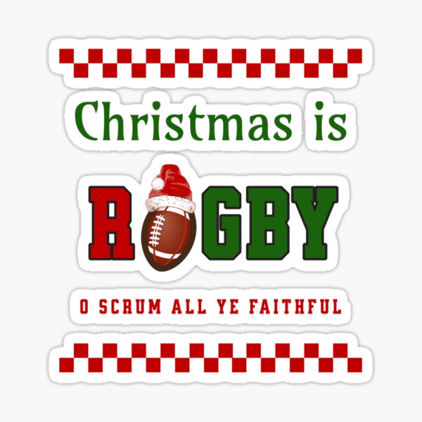 Ugly Rugby Christmas Jumper - O Scrum All Ye Faithful Essential T-Shirt Sticker