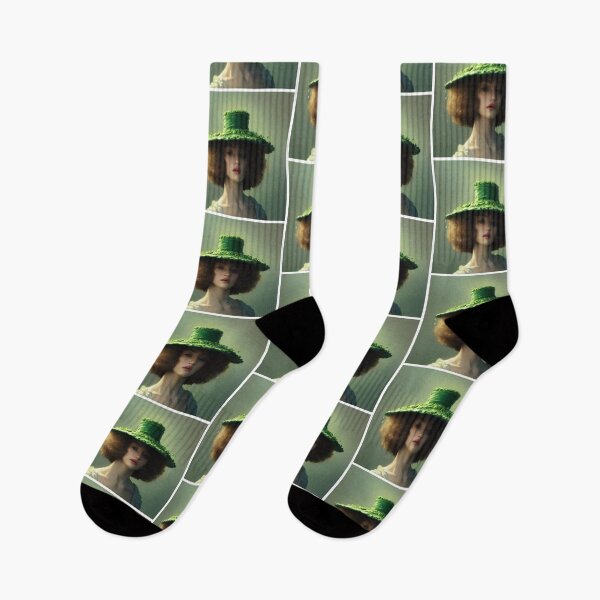 Item preview, Old Style Portrait with Green Hat designed and sold by katiebca2.