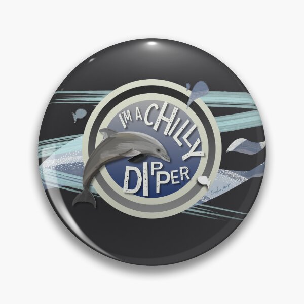 Item preview, I’m a Chilly Dipper - Bottlenose dolphin for wild open water swimming swimmers. Caroline Laursen Original designed and sold by Caroline Laursen.