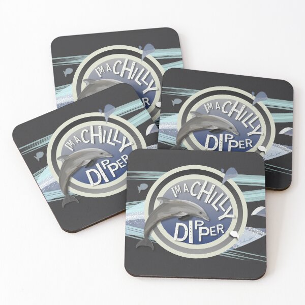 Item preview, I’m a Chilly Dipper - Bottlenose dolphin for wild open water swimming swimmers. Caroline Laursen Original designed and sold by Caroline Laursen.