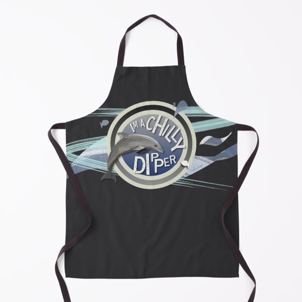 Item preview, I’m a Chilly Dipper - Bottlenose dolphin for wild open water swimming swimmers. Caroline Laursen Original designed and sold by Caroline Laursen.