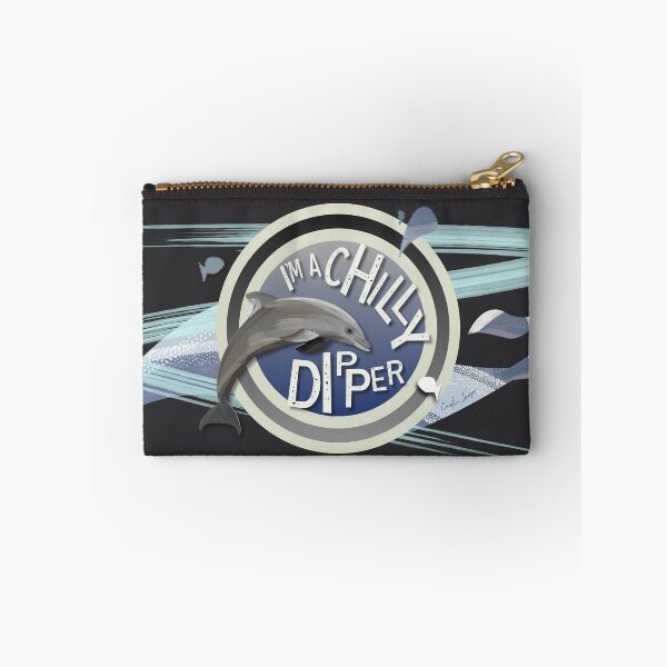 Item preview, I’m a Chilly Dipper - Bottlenose dolphin for wild open water swimming swimmers. Caroline Laursen Original designed and sold by Caroline Laursen.