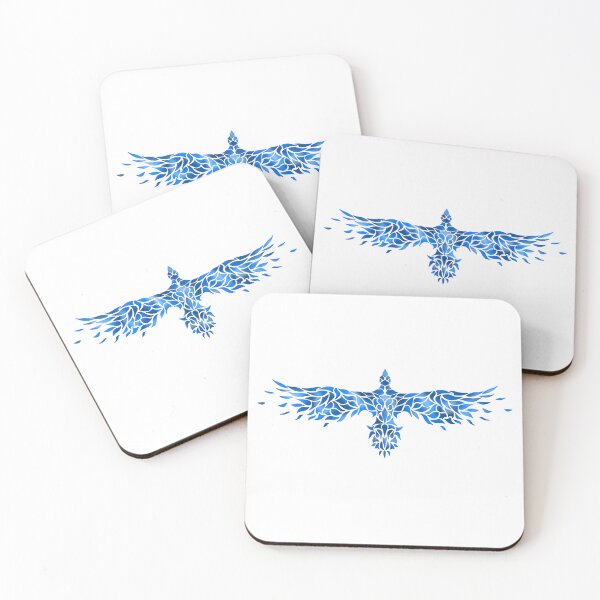 Item preview, blue bird tribal mosaic designed and sold by octo-PS.