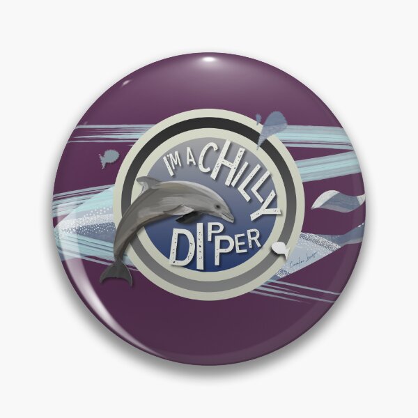 Item preview, I’m a Chilly Dipper - Bottlenose dolphin for wild open water swimming swimmers. Caroline Laursen Original designed and sold by Caroline Laursen.