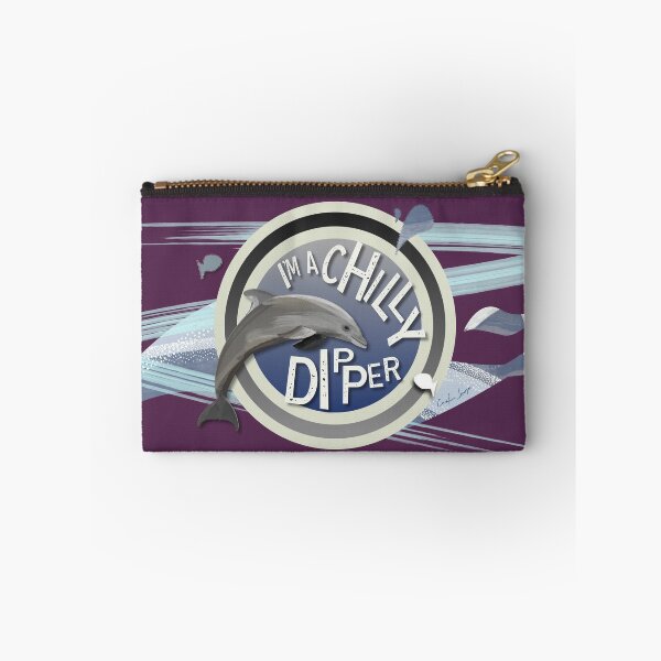 Item preview, I’m a Chilly Dipper - Bottlenose dolphin for wild open water swimming swimmers. Caroline Laursen Original designed and sold by Caroline Laursen.