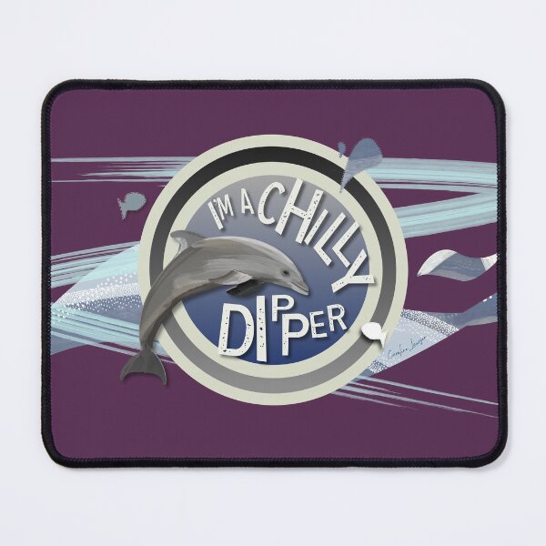 Item preview, I’m a Chilly Dipper - Bottlenose dolphin for wild open water swimming swimmers. Caroline Laursen Original designed and sold by Caroline Laursen.