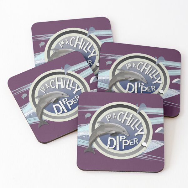 Item preview, I’m a Chilly Dipper - Bottlenose dolphin for wild open water swimming swimmers. Caroline Laursen Original designed and sold by Caroline Laursen.