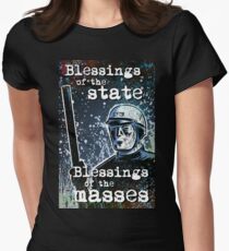 THX 1138 george lucas lucasfilm chrome robot 1970's science fiction sci fi police android hard sci fi Women's Fitted T-Shirt
