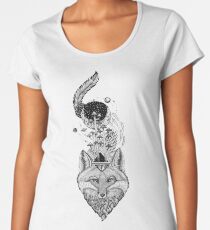Fox Space Forest Women's Premium T-Shirt