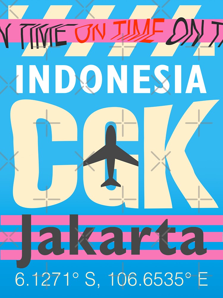 "CGK Jakarta airport code blue water" Sticker for Sale by Aviators