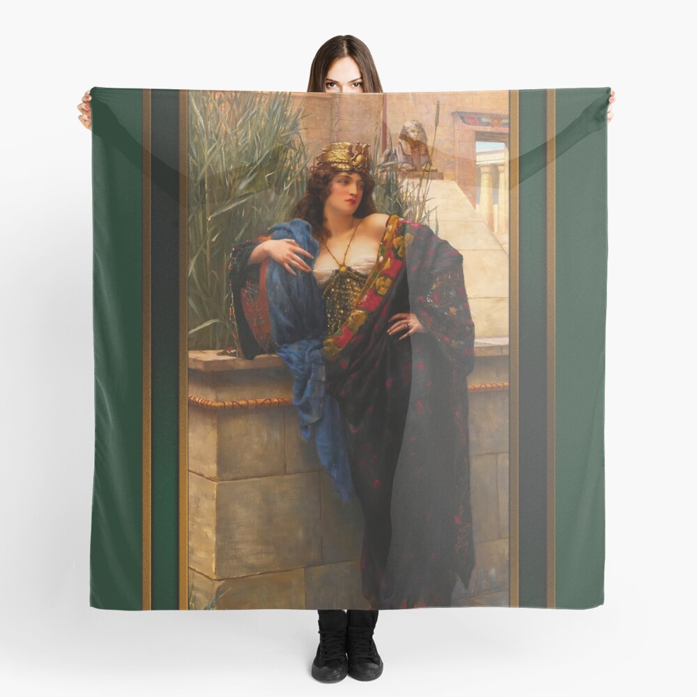Pharaohs Daughter by Reginald Arthur - Beauty Of The Desert 2 Pharaoh’s Daughter by Reginald Arthur Remastered Xzendor7 Classical Art Old Masters Reproductions Woman's Scarf