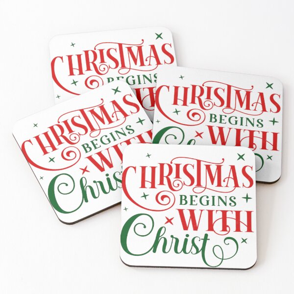 Item preview, Christmas Begins With Christ Text Design designed and sold by RepublicOfFire.