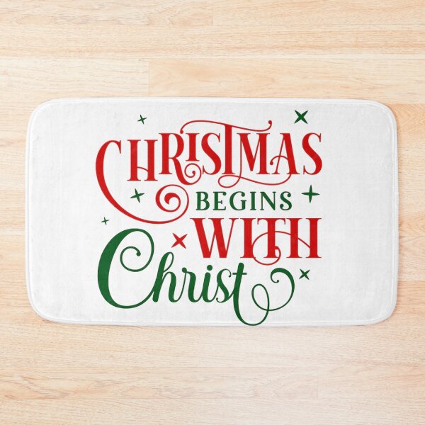 Item preview, Christmas Begins With Christ Text Design designed and sold by RepublicOfFire.