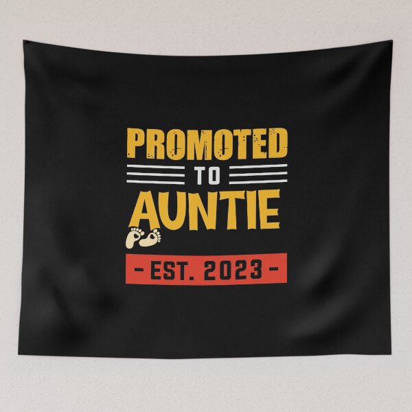 Item preview, Promoted To Auntie EST 2023 First Time Aunt designed and sold by shop-dk.