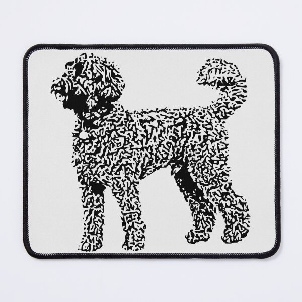 Item preview, Curly hair Standard Poodle - dark gray Goldendoodle! Black Labradoodle! Adorable doodle teddy bear dog - in chocolate brown, dark brown dog designed and sold by smooshfaceutd.