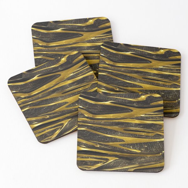 Item preview, Abstract Gold and Black Wire Mesh designed and sold by calibrit.