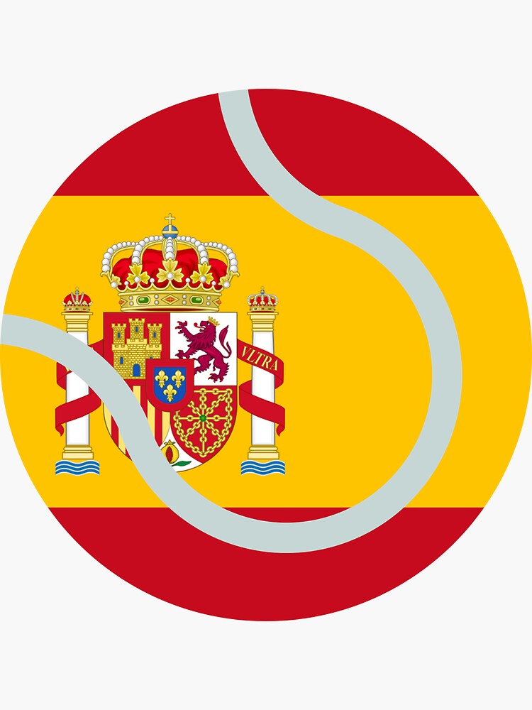 "Spanish Flag tennis ball" Sticker for Sale by SportsStickers Redbubble