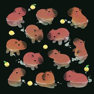 Artwork thumbnail, Capybath time - dark by pikaole