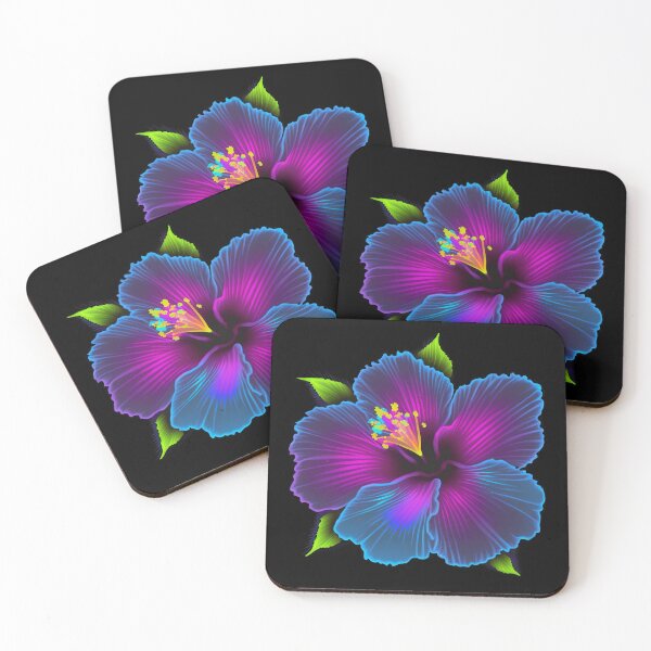 Item preview, Hibiscus in Blue designed and sold by GummywormDesign.
