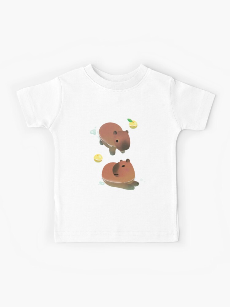 Thumbnail 1 of 2, Kids T-Shirt, Capybath time - dark designed and sold by pikaole.