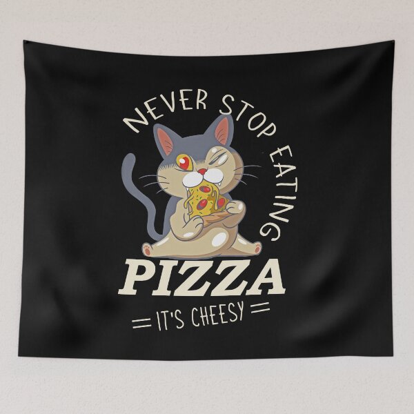 Item preview, Never Stop Funny Cat Eating Pizza For Pizza Lover Birthday Christmas Pizza Party designed and sold by Mrspink16.